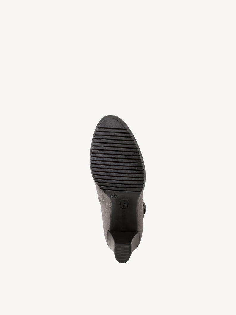 Leather Bootie - grey, GREY SUEDE, hi-res