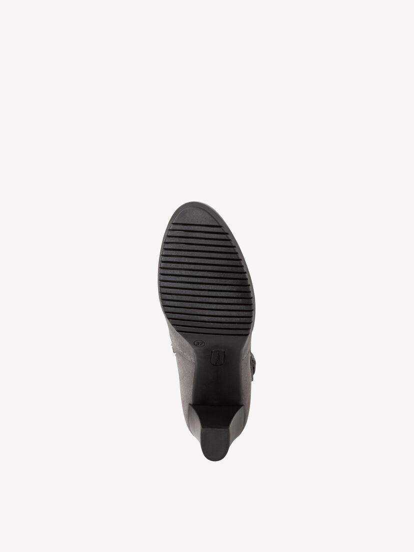 Leren Enkellaarsje - grijs, GREY SUEDE, hi-res