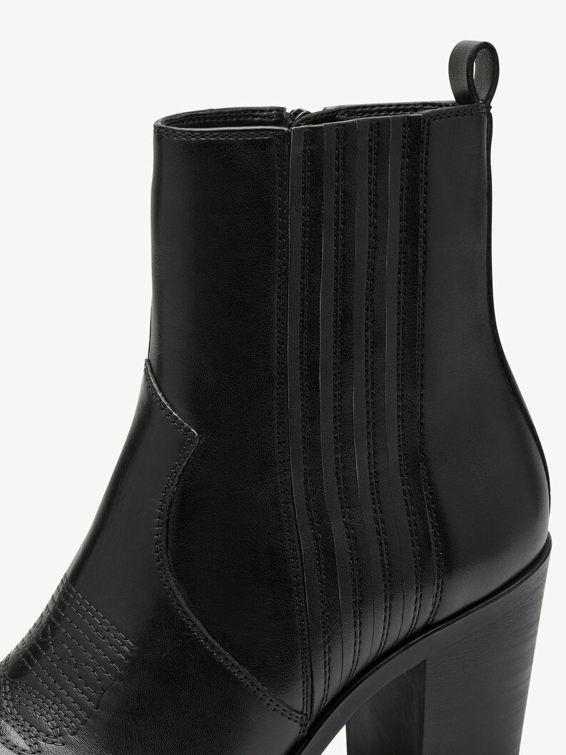 Ledercowboystiefel - schwarz, BLACK, hi-res