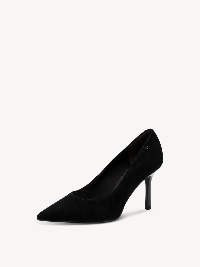 Leather Pumps - black, BLACK SUEDE, hi-res