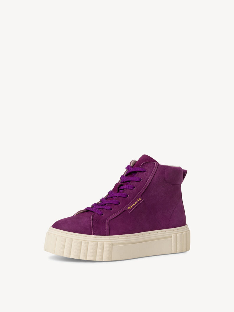 Leather Bootie - purple, PURPLE, hi-res