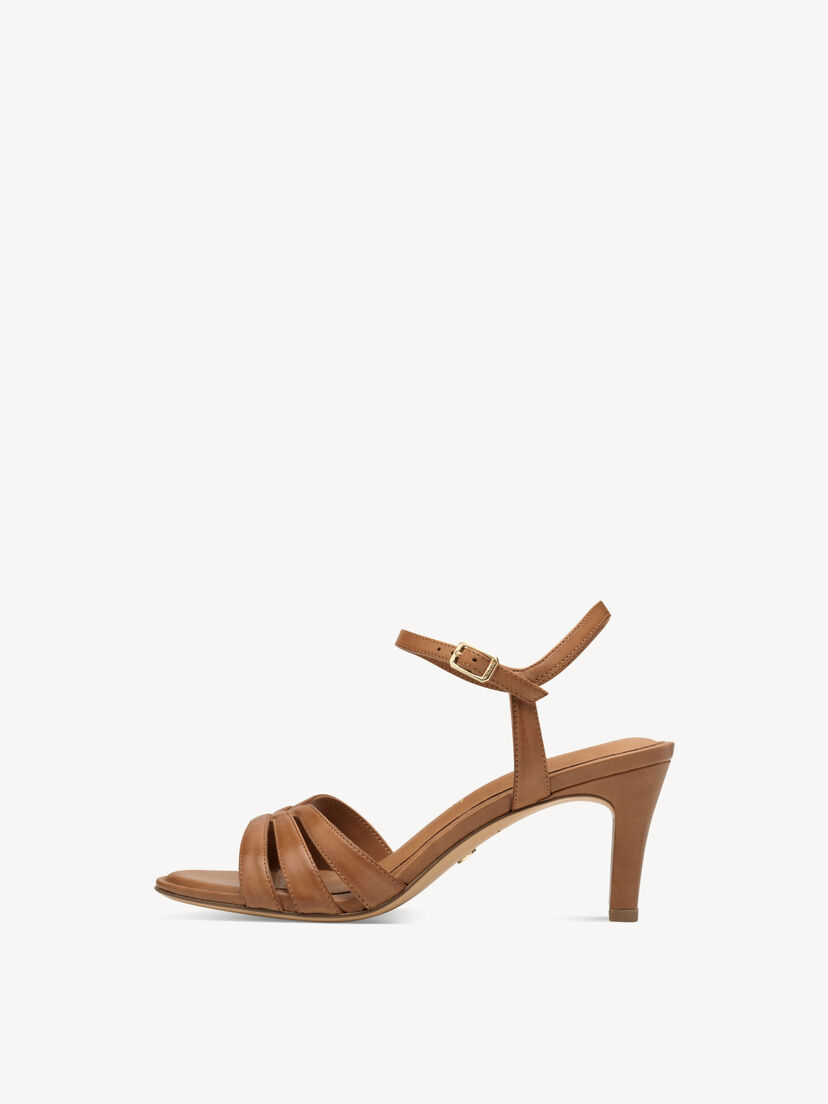 Leren Sandaaltje - bruin, COGNAC LEATHER, hi-res