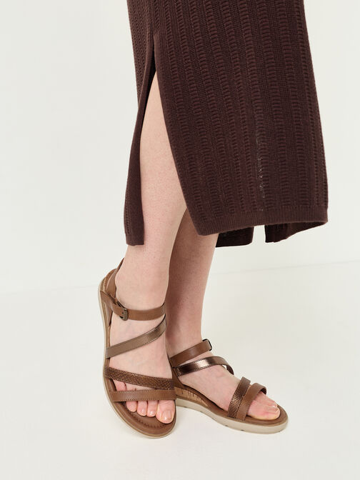 Heeled sandal, COGNAC, hi-res