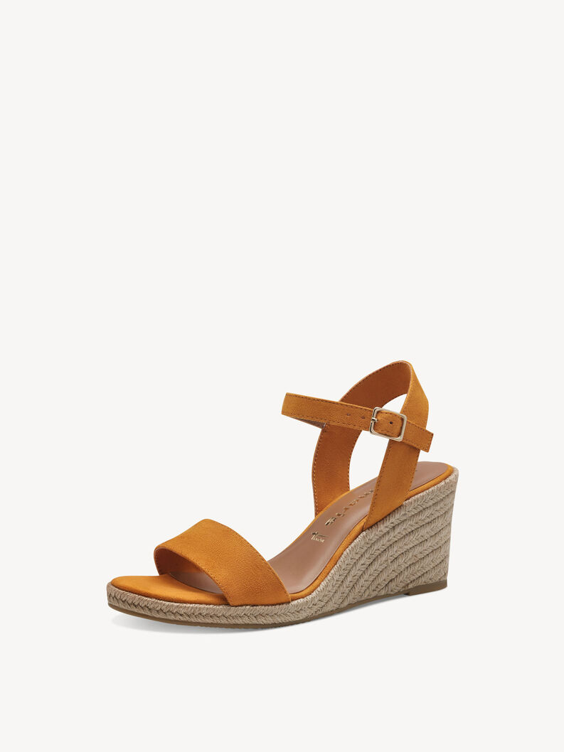 Heeled sandal - yellow, MANGO, hi-res