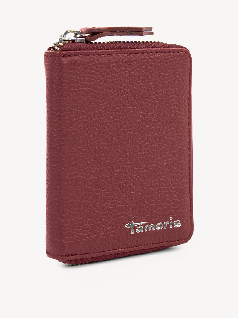 Leather Wallet - red, wine, hi-res