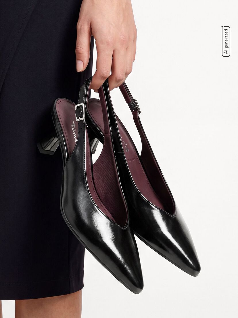 Slingpumps, BLACK, hi-res