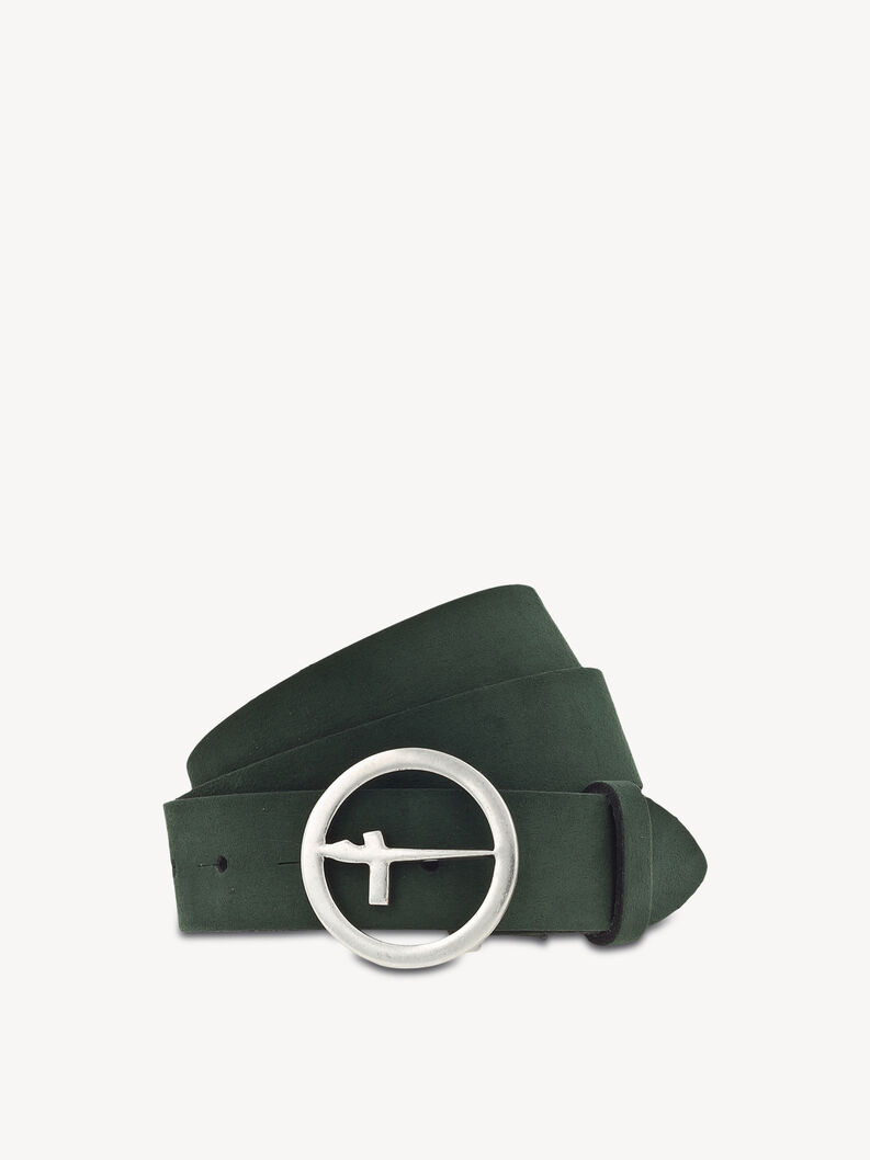 Leather Belt - green, dunkles tannengrün, hi-res