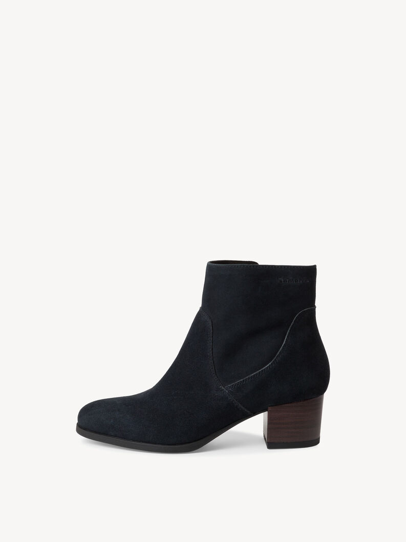 Leather Bootie - blue, NAVY, hi-res