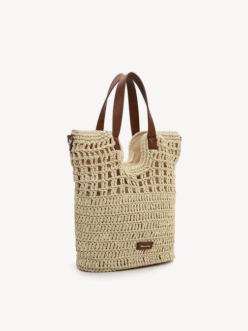Shopping bag, beige, hi-res