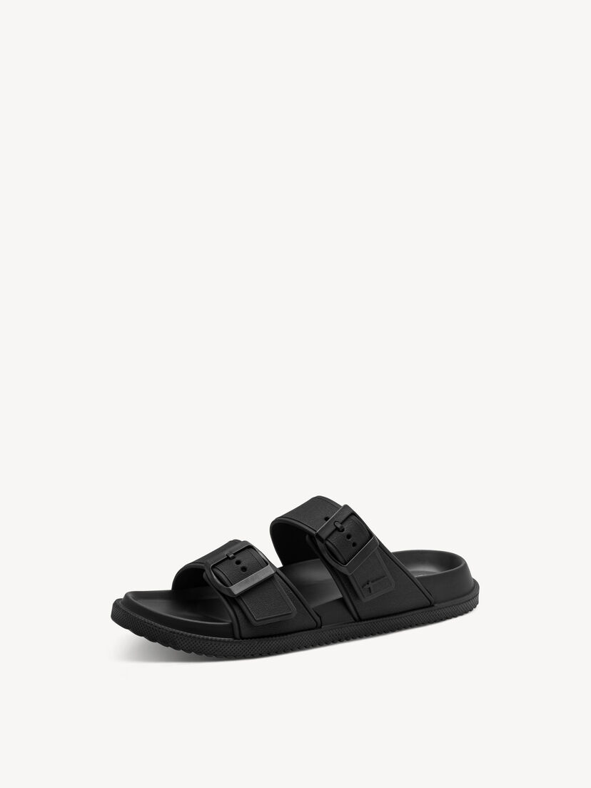 Slipper - zwart, BLACK, hi-res