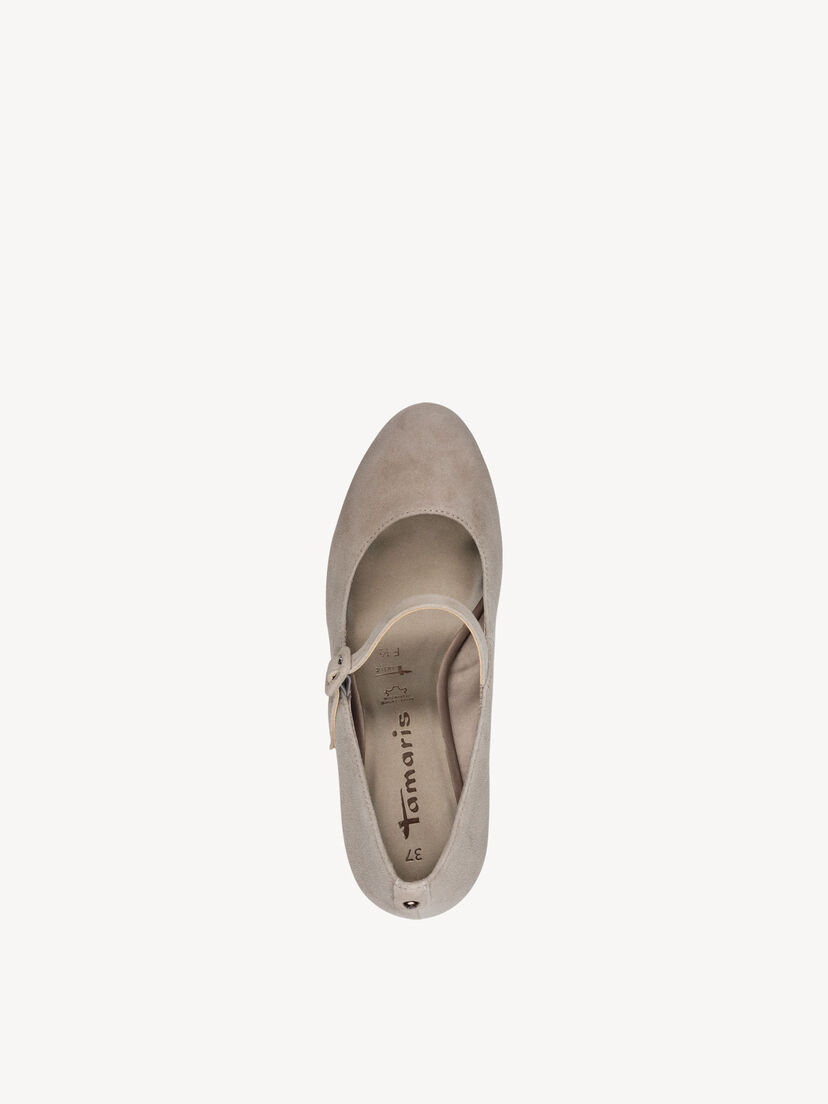 Leren Pumps - beige, TAUPE, hi-res