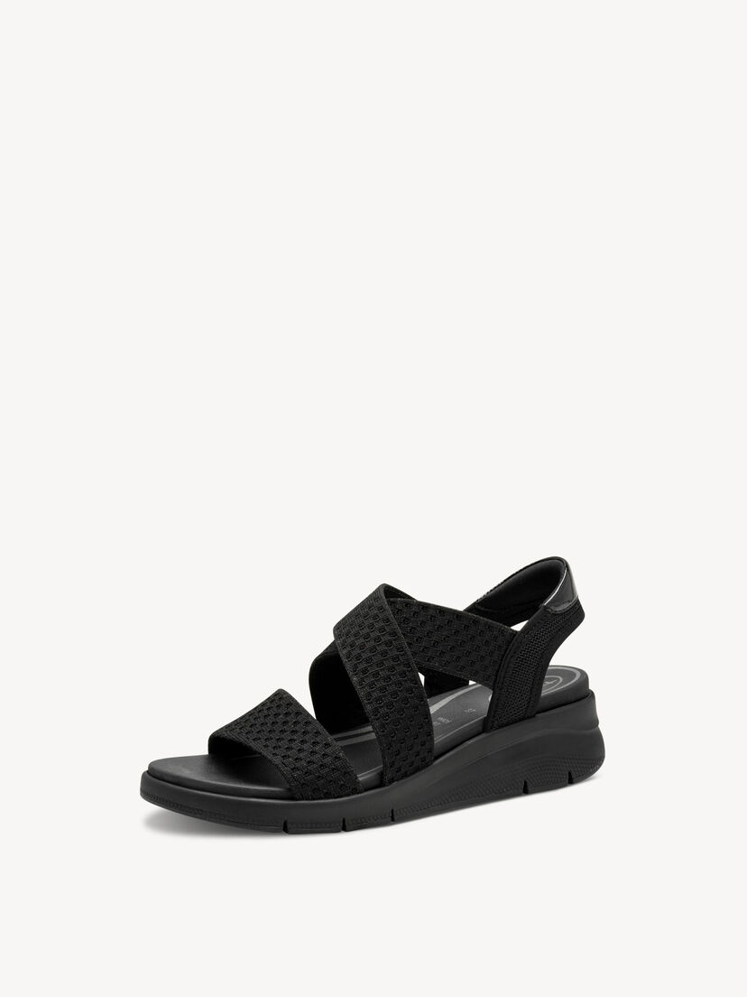 Sandaaltje - zwart, BLACK UNI, hi-res