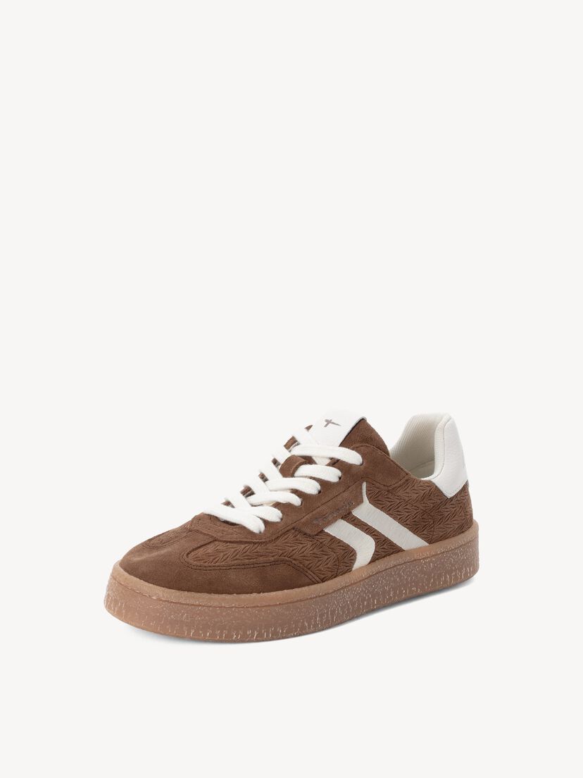Leren Sneaker - bruin, BROWN, hi-res