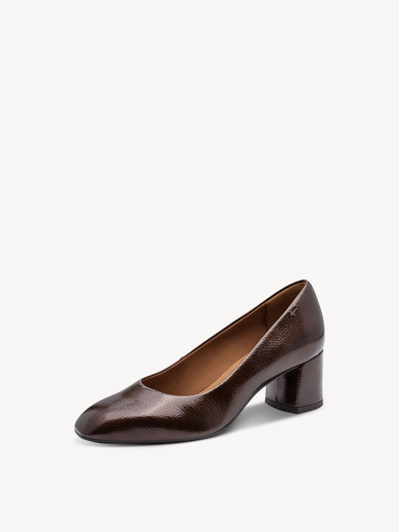Escarpin - marron, BROWN PATENT, hi-res