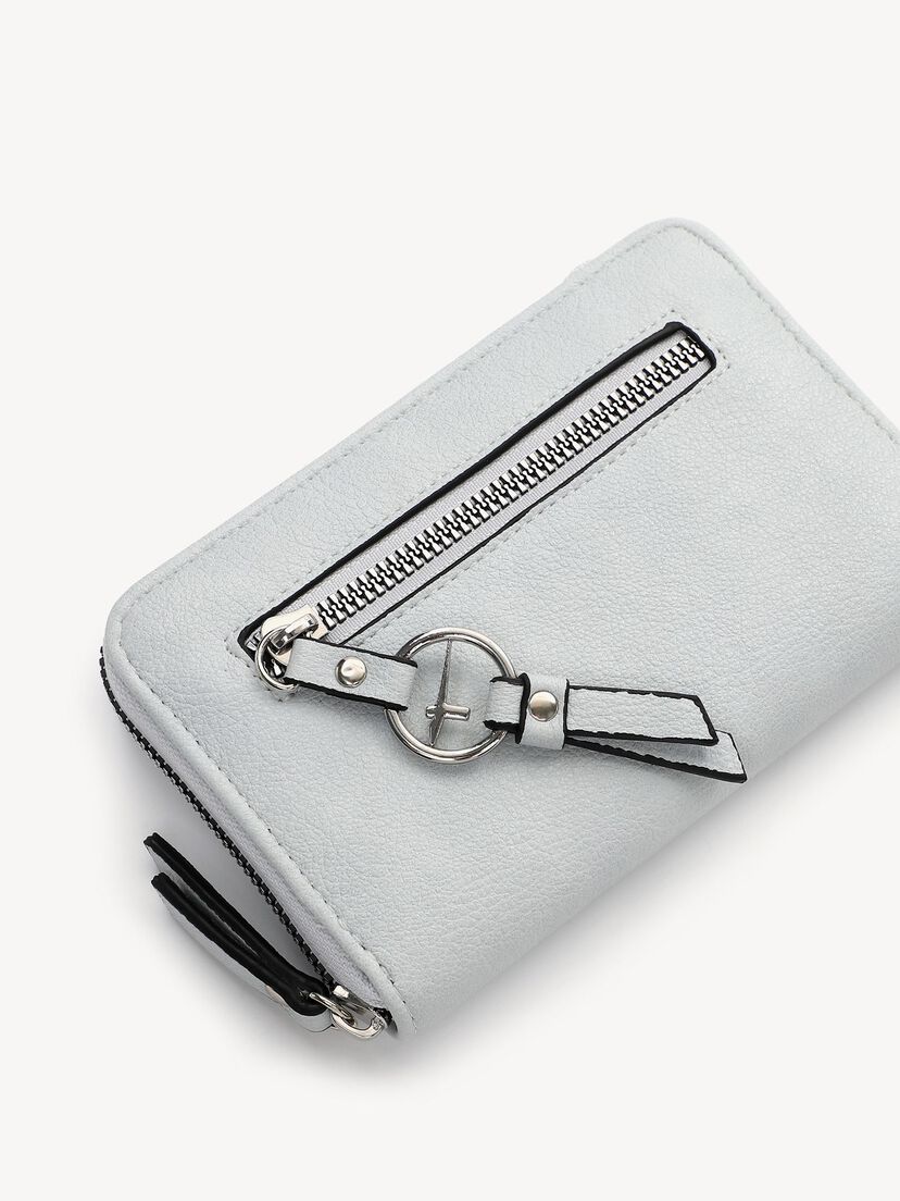 Portemonnee - zwart, lightblue, hi-res