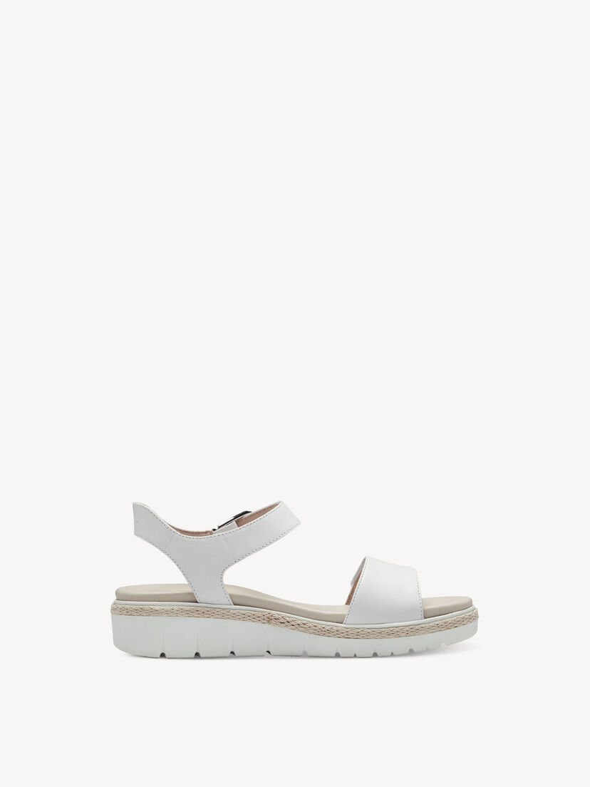 Leren Sandaaltje - wit, WHITE, hi-res