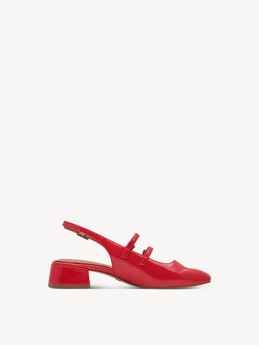 Slingpumps - rood, RED PATENT, hi-res