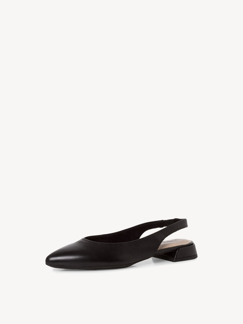 Escarpin en cuir - noir, BLACK LEATHER, hi-res