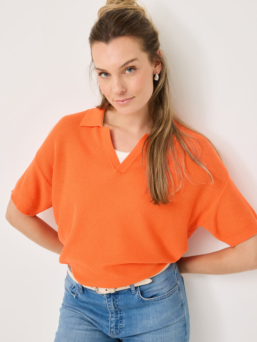 Polo Sweater - oranje, Nasturtium, hi-res