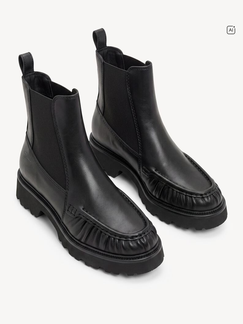Leder Chelsea Boot - schwarz, BLACK LEATHER, hi-res
