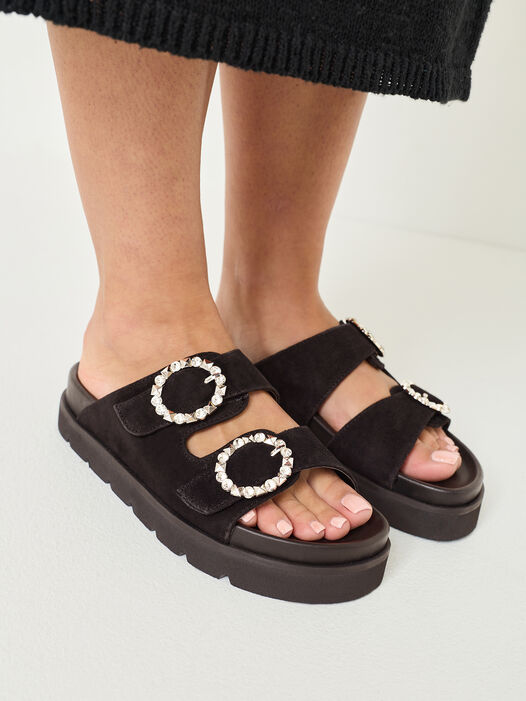 Slipper, BLACK SUEDE, hi-res