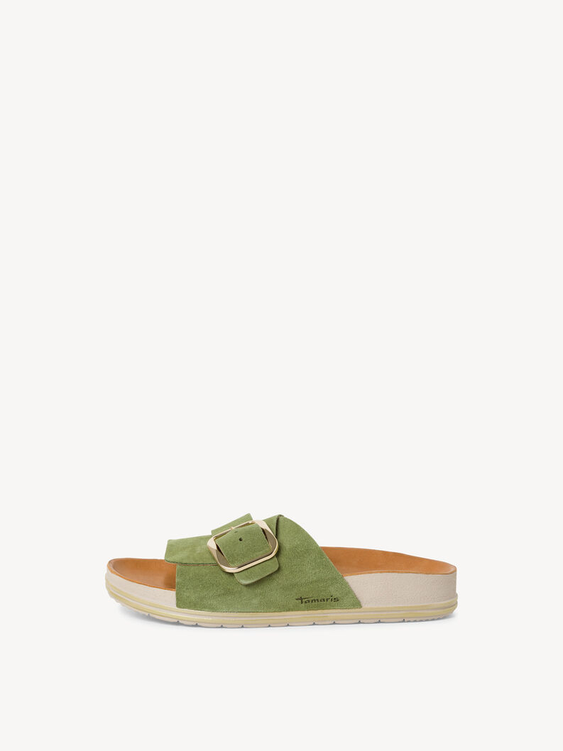 Leather Mule - green, GREEN, hi-res