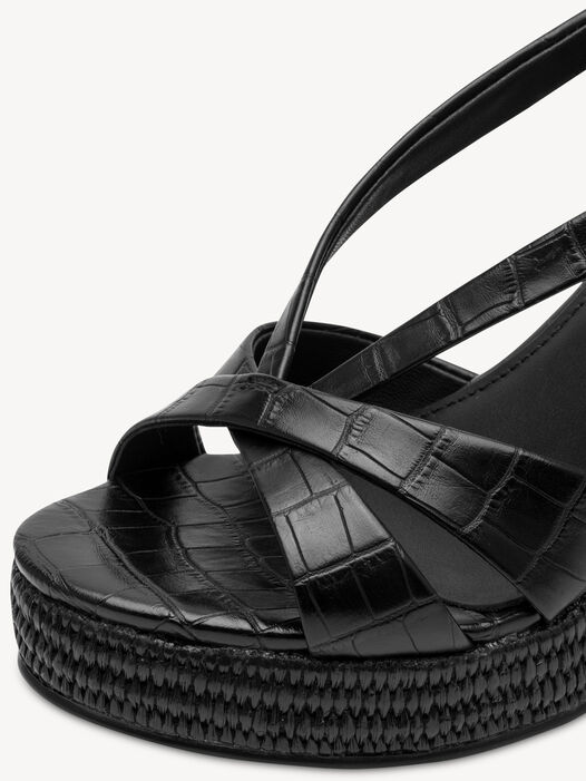 Sandaaltje, BLACK CROCO, hi-res