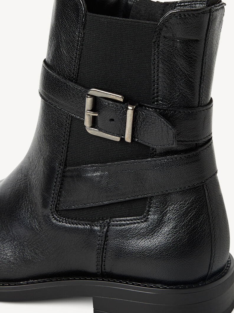 Bottine Chelsea en cuir - noir, BLACK, hi-res