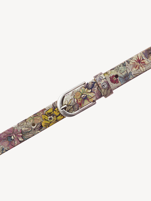 Leren riem, Gold-Multicolor, hi-res