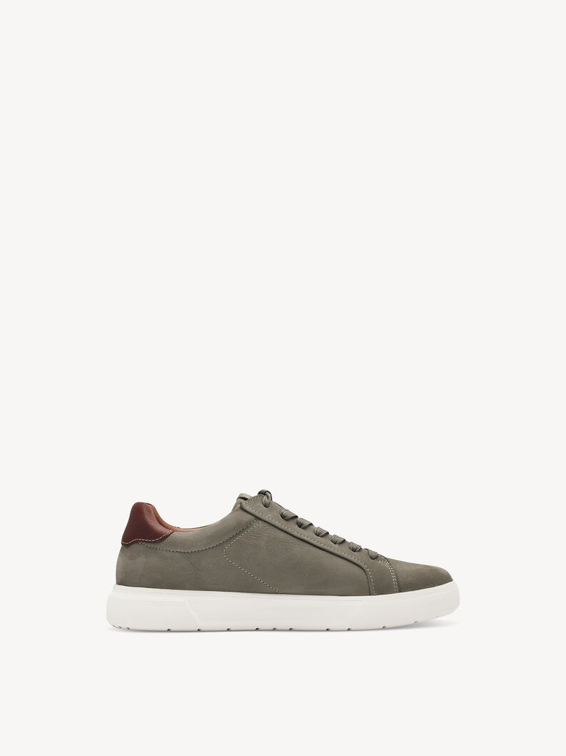 Leather Sneaker - green, OLIVE, hi-res