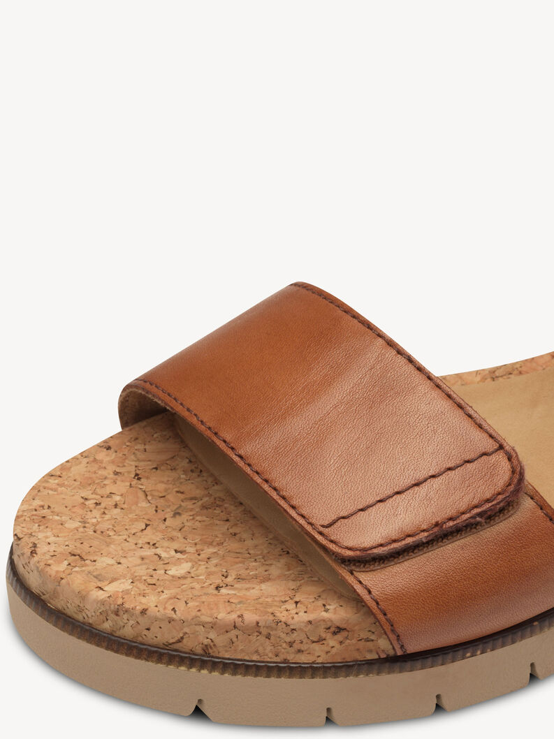 Ledersandalette - braun, COGNAC NAPPA, hi-res