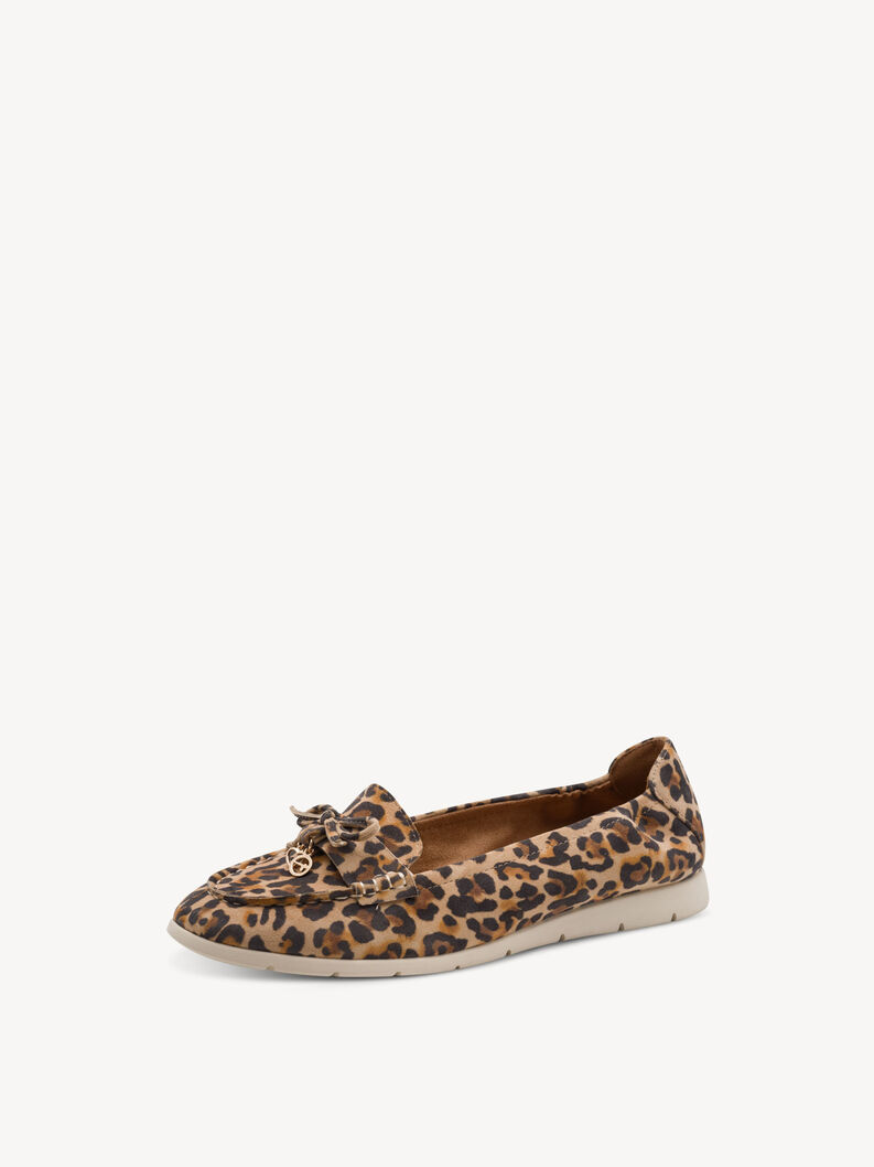 Lederslipper - braun, LEOPARD, hi-res