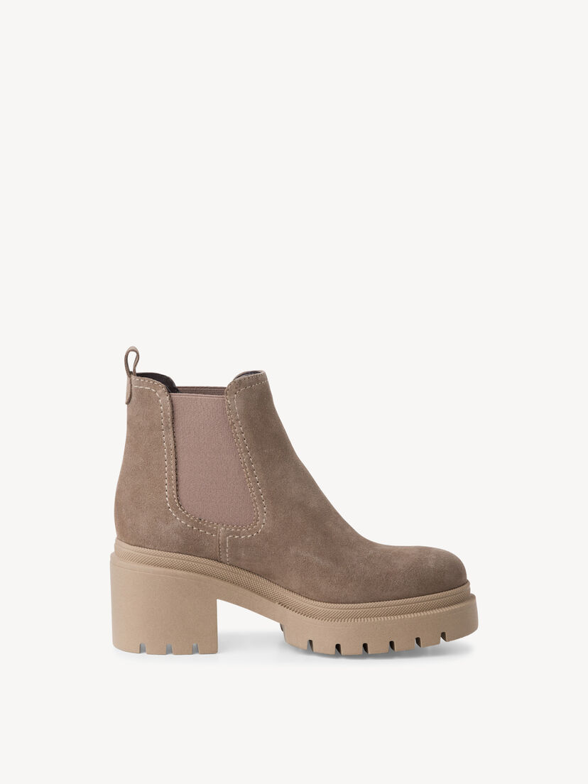 Leren Chelseaboot - bruin, TAUPE SUEDE, hi-res