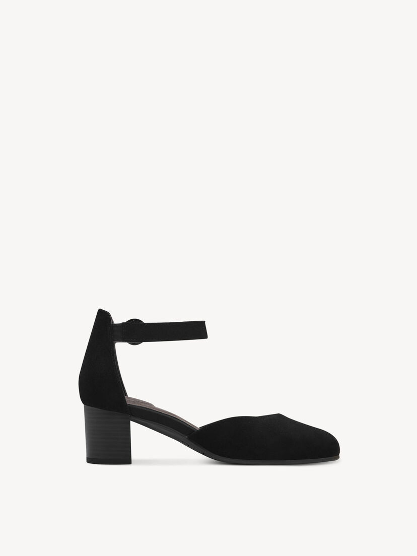 Leren Pumps - zwart, BLACK SUEDE, hi-res