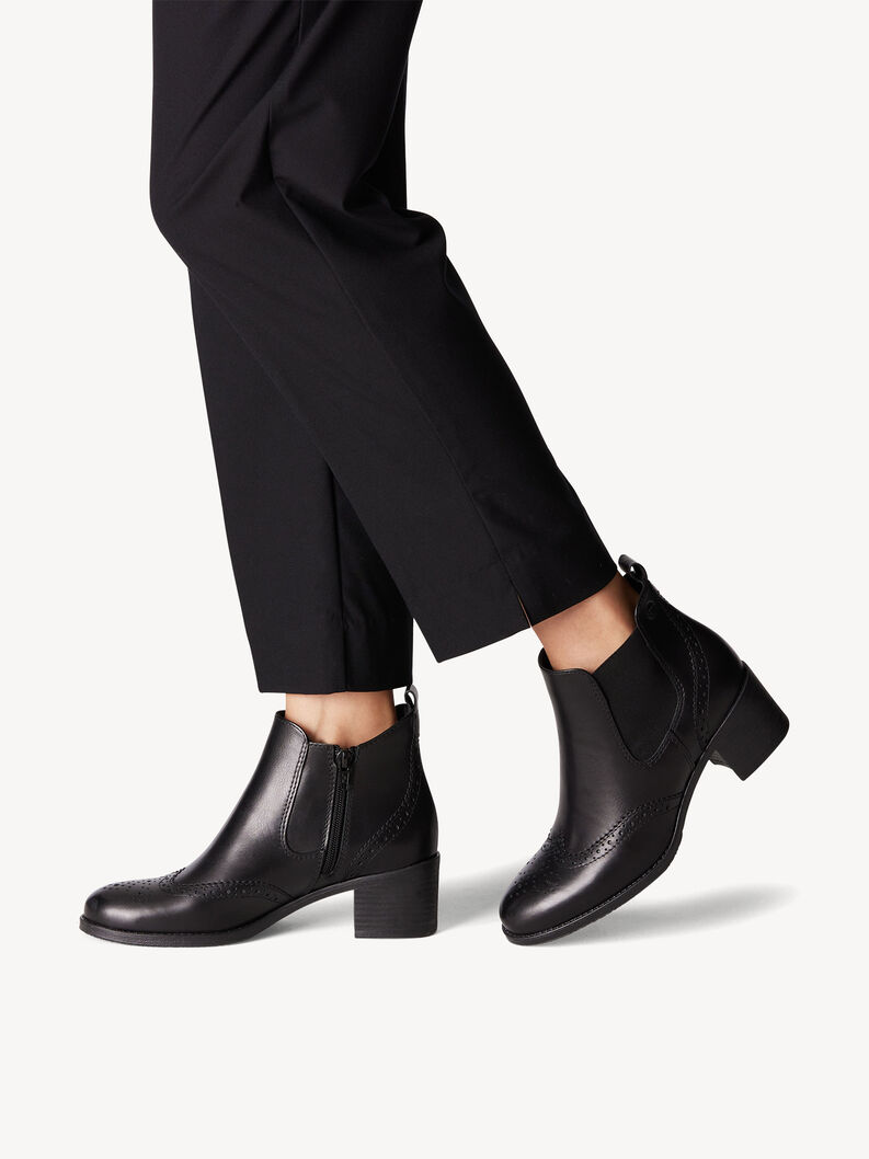 Leder Chelsea Boot - schwarz, BLACK, hi-res