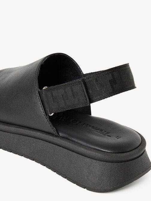 Heeled sandal, BLACK LEATHER, hi-res