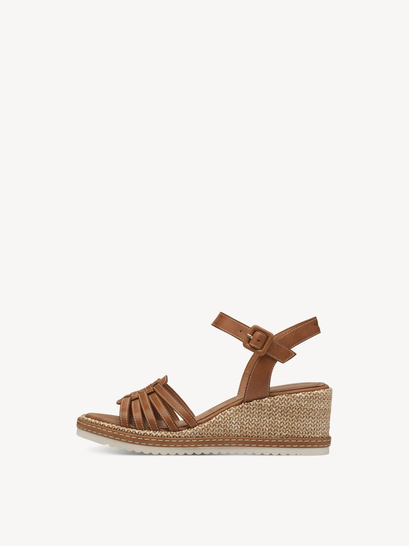 Leren Sandaaltje - bruin, cognac, hi-res