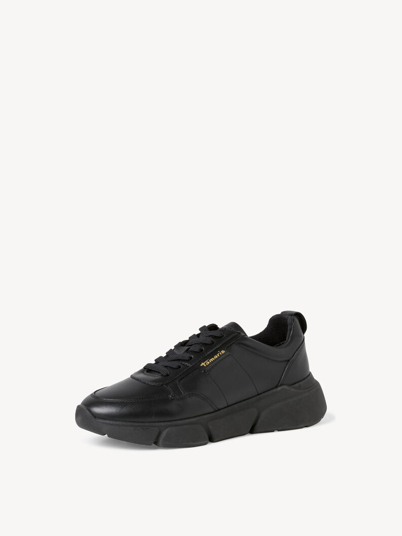 Leather Sneaker - black, BLK LEATH. UNI, hi-res