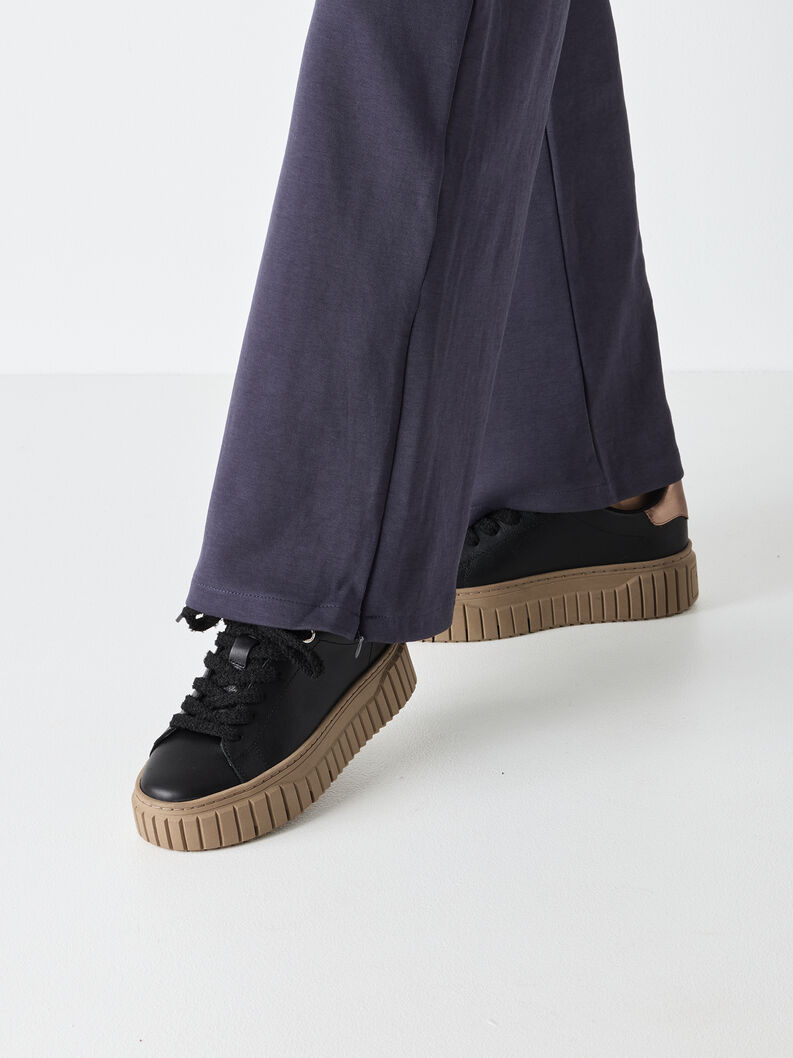 Ledersneaker - schwarz, BLACK COMB, hi-res