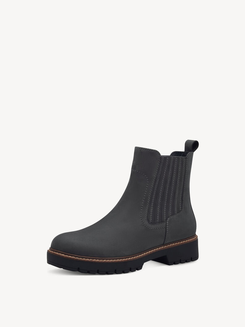 Leder Chelsea Boot - grau, DARK GREY, hi-res