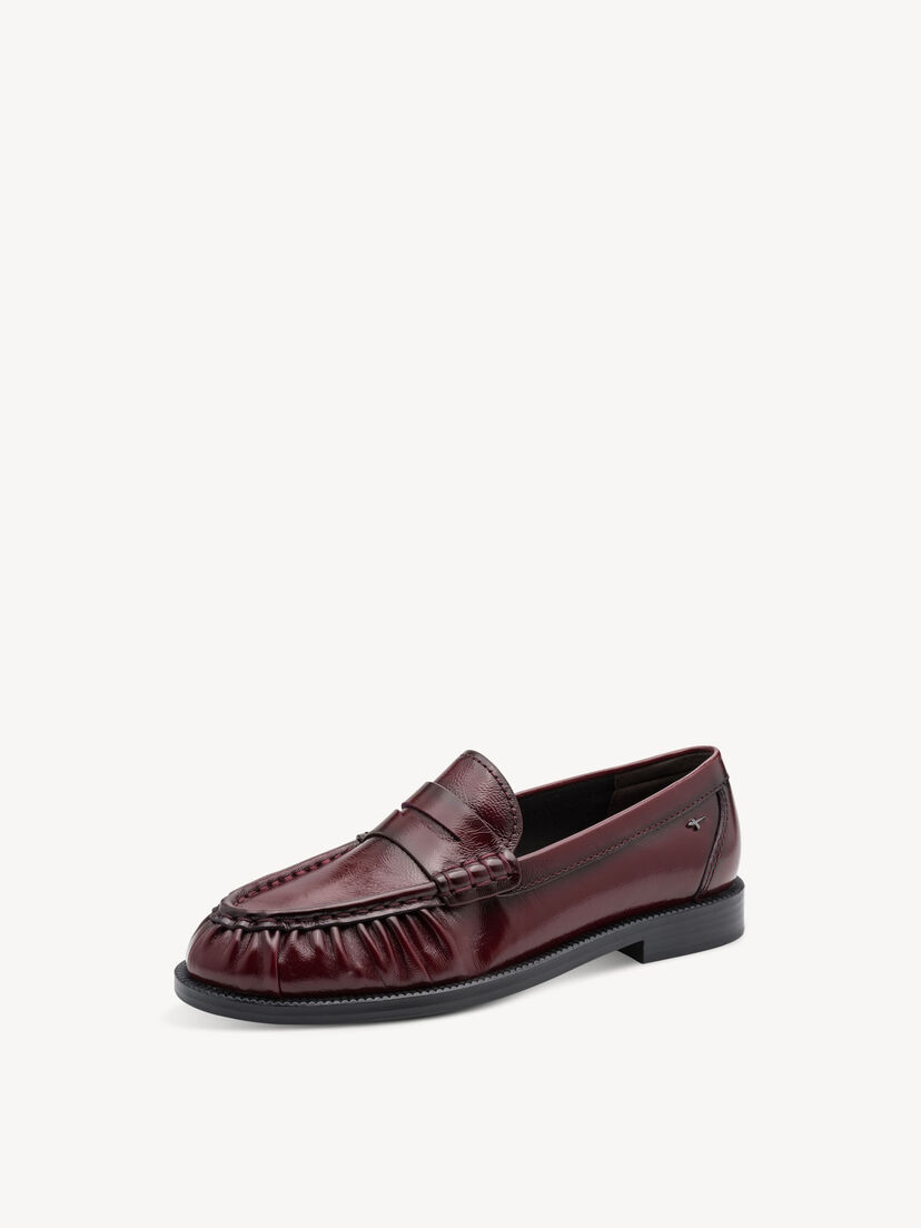 Leren Instappers - rood, MERLOT PATENT, hi-res