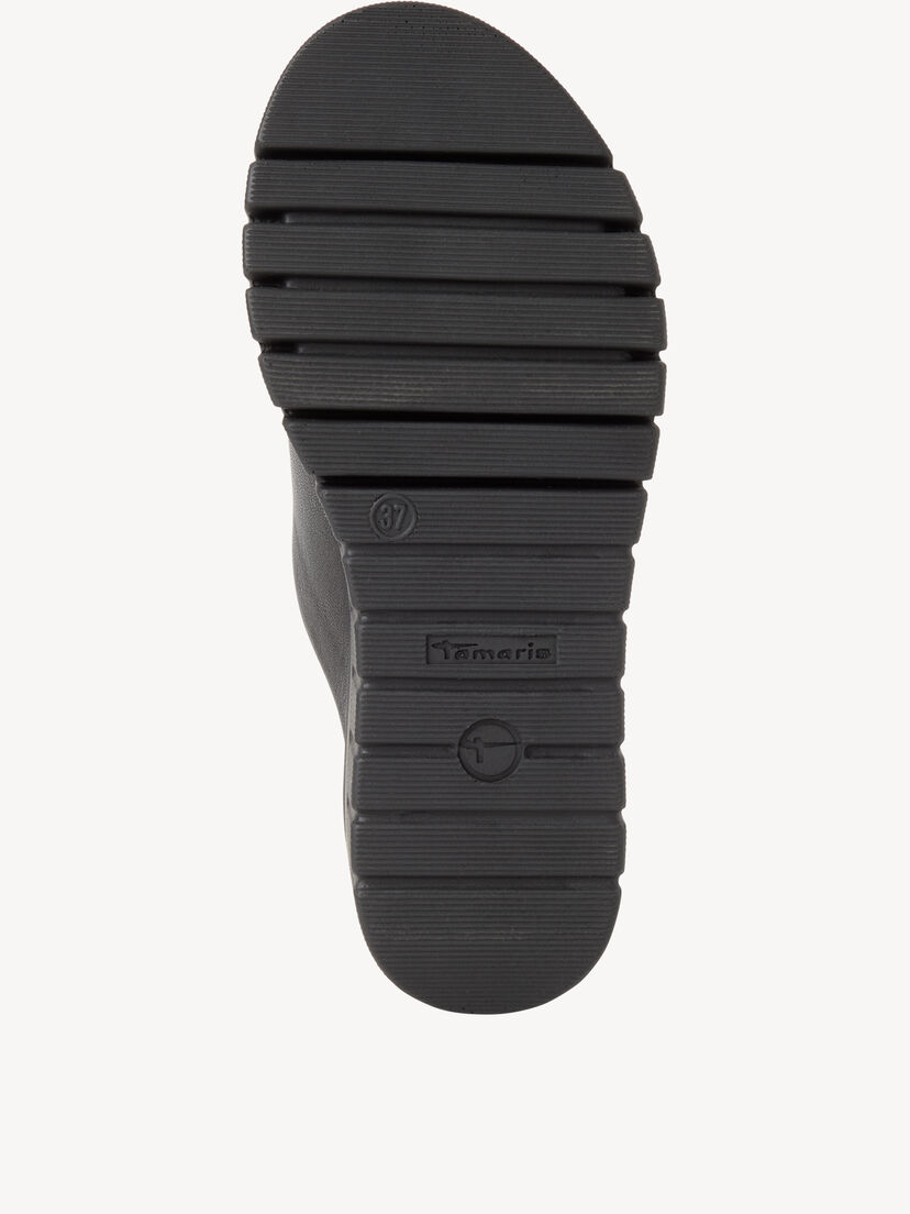 Leren Slipper - zwart, BLACK, hi-res