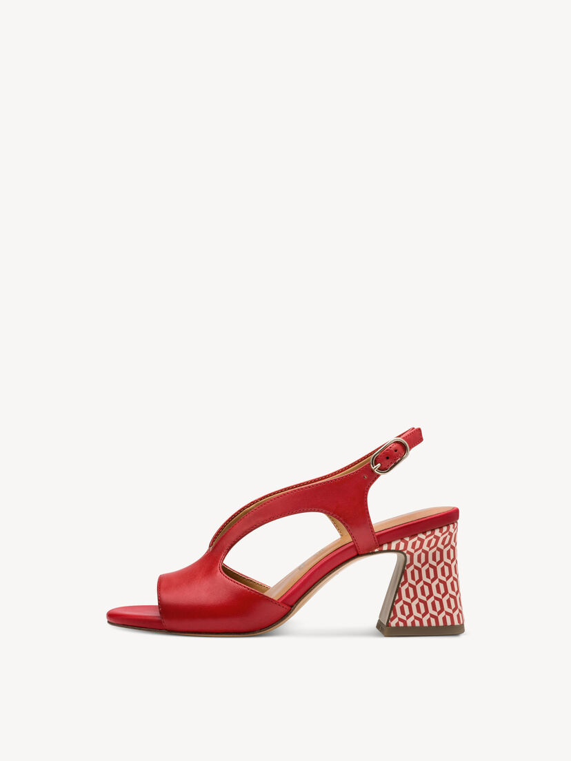 Leren Sandaaltje - rood, RED, hi-res