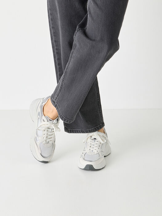 Sneaker, WHITE/SILVER, hi-res
