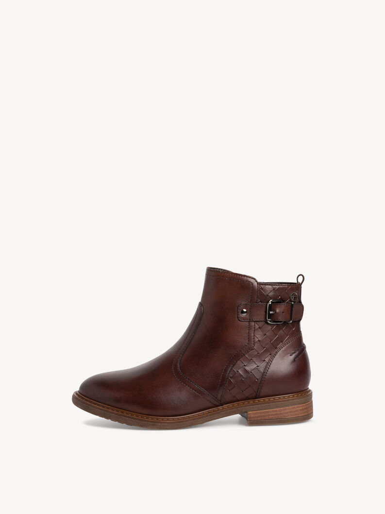 Leather Bootie - brown, MUSCAT, hi-res