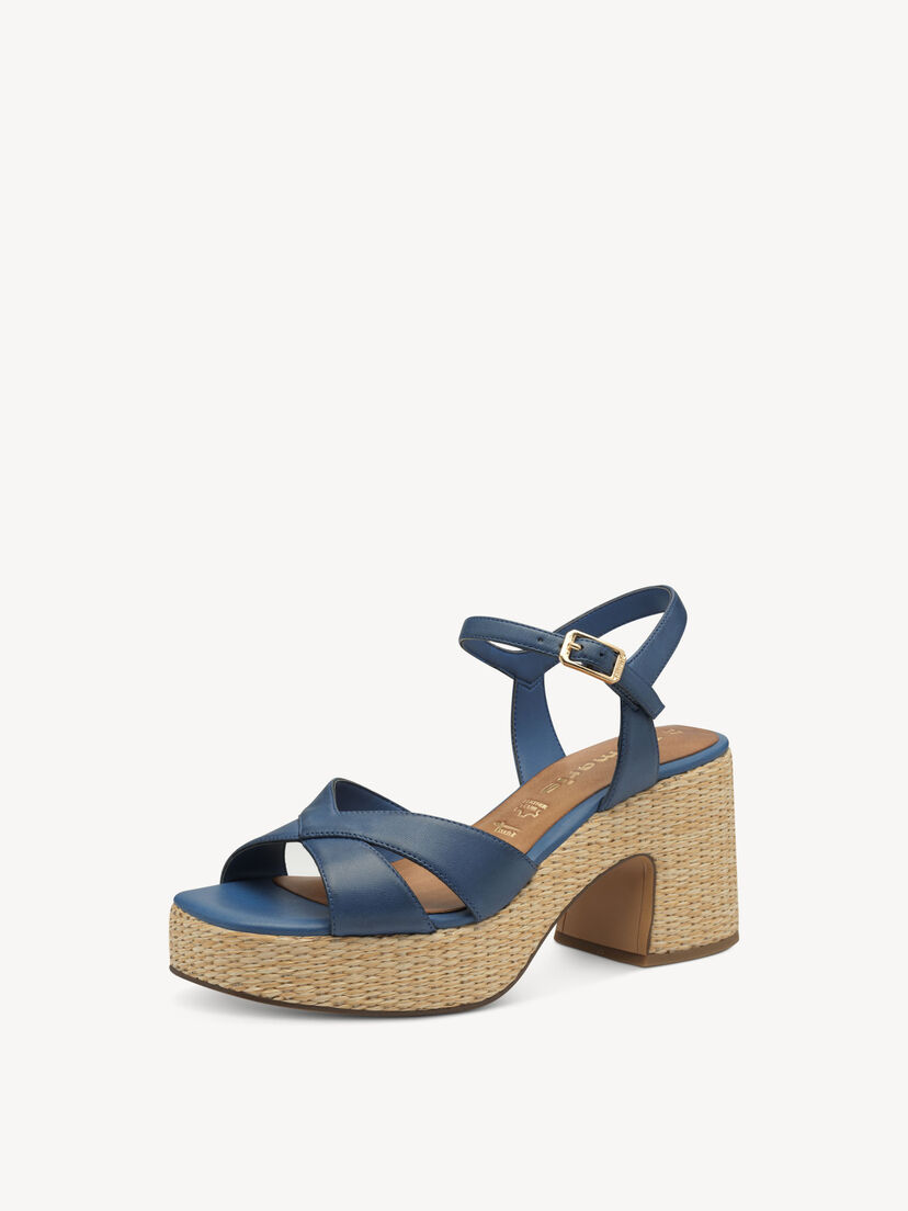 Leren Sandaaltje - blauw, BLUE, hi-res