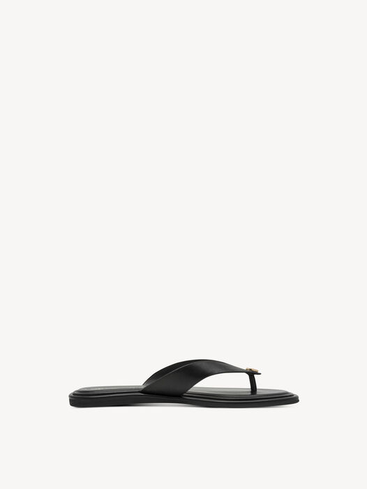 Flip Flops, BLACK LEATHER, hi-res