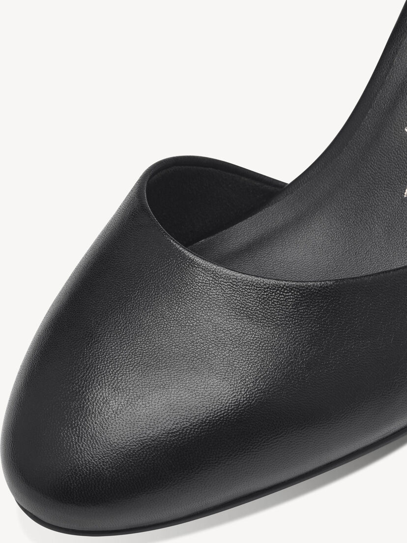 Leren Pumps - zwart, BLACK LEATHER, hi-res