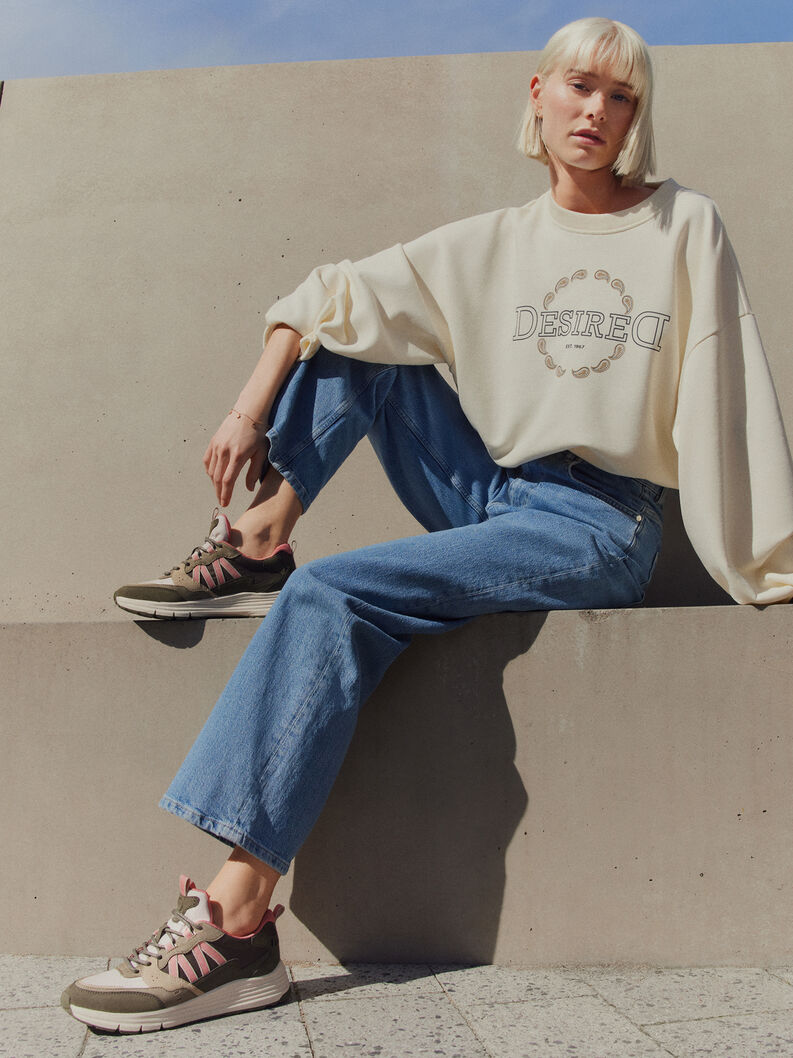 Leather Sneaker - green, OLIVE COMB, hi-res