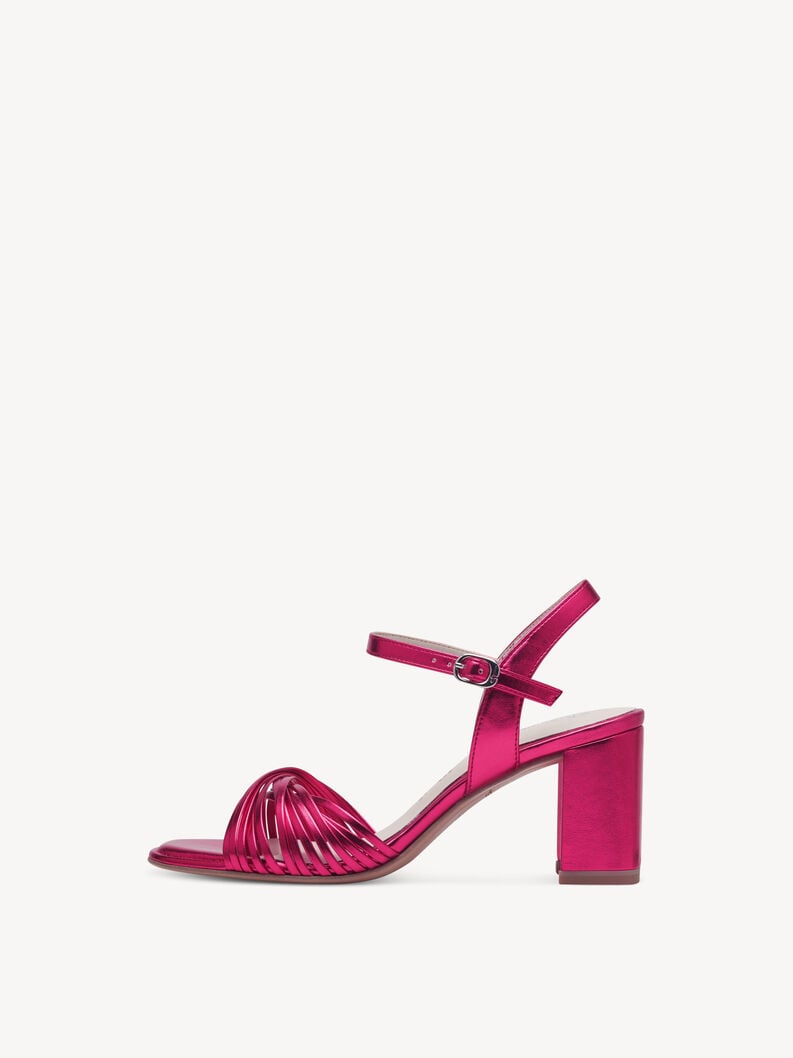 Heeled sandal - pink, FUXIA METALLIC, hi-res